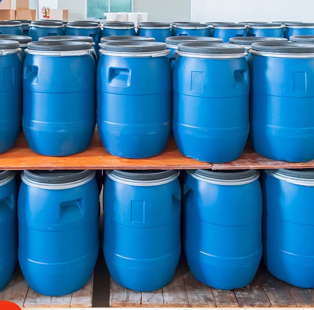 Drums of water-based heat-seal adhesive stocked in Tianjin Jinxuan warehouse